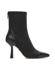 Nine West Botki CEO-NOURA-01 Czarny. Czarne botki damskie Nine West, bez wzorów, z materiału, bez obcasa, na szpilce, bez zapięcia. Za 219.99 zł.