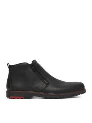 Rieker Botki CEO-10553-00 Czarny. Czarne botki męskie Rieker, bez wzorów, ze skóry, bez obcasa, bez zapięcia. Za 429.99 zł.
