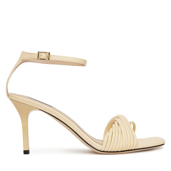 Sandały Marella. Żółte sandały damskie Marella, bez wzorów, bez obcasa, na szpilce, bez zapięcia. Za 809.99 zł.