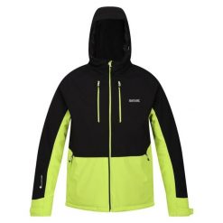 Kurtka turystyczna zimowa z membraną męska Highton Stretch III. Czarne kurtki męskie Regatta, na zimę, l, bez wzorów, z materiału, bez kaptura. Za 625.90 zł.
