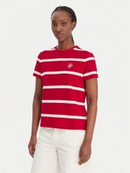 Tommy Hilfiger T-Shirt Script WW0WW47809 Czerwony Regular Fit. Czerwone t-shirty damskie Tommy Hilfiger, xl, bez wzorów, z bawełny, bez kołnierzyka, bez ramiączek. Za 169.99 zł.