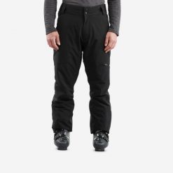 Spodnie narciarskie i snowboardowe męskie Quechua 500. Czarne spodnie sportowe męskie WED'ZE, m, bez wzorów, z materiału, narciarskie. Za 299.99 zł.