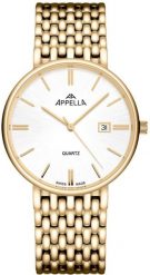 Zegarek męski Appella L12007.1113Q złoty. Żółte zegarki męskie Appella, bez wzorów, złote. Za 1,290.00 zł.
