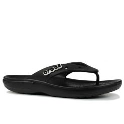 Klapki japonki męskie sportowe Crocs CLASSIC CROCS FLIP. Czarne klapki męskie Crocs, bez wzorów, z materiału, bez zapięcia. Za 109.00 zł.