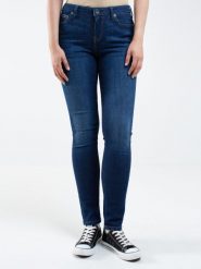 Jeansy damskie slim niebieskie Kitty 447. Niebieskie jeansy damskie BIG STAR, bez wzorów, z jeansu, klasyczne, z obniżonym stanem. W wyprzedaży za 279.99 zł.