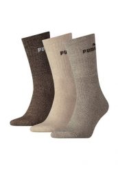 Skarpety Puma Crew Sock 3 szt. brązowe 35-38. Brązowe skarpety męskie Puma, bez wzorów, z bawełny. Za 120.99 zł.