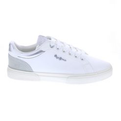 Tenisówki Pepe Jeans Model Kenton Court W Kolor Biały. Białe trampki i tenisówki damskie Pepe Jeans, bez wzorów, z jeansu, bez zapięcia. Za 249.99 zł.