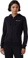 Champion Bluza damska Champion Full Zip Hoodie Sweatshirt czarna 118406 KK001 L. Czarne bluzy damskie Champion, l, bez wzorów, bez ramiączek, bez kaptura. Za 258.99 zł.