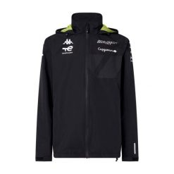 Kurtka wodoodporna Kappa Adverzipo Peugeot Sport. Czarne kurtki sportowe męskie Kappa, m, bez wzorów, z materiału, bez kaptura. Za 425.35 zł.