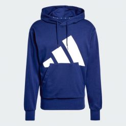Bluza z kapturem Essentials Big Logo French Terry. Białe bluzy męskie Adidas, xl, bez wzorów, z materiału, sportowe, bez ramiączek, z kapturem. Za 239.00 zł.