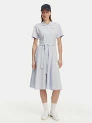 Lacoste Sukienka koszulowa EF9621 Niebieski jasny Regular Fit. Niebieskie sukienki damskie Lacoste, bez wzorów, z bawełny, bez kołnierzyka, bez ramiączek, koszulowe. Za 719.99 zł.