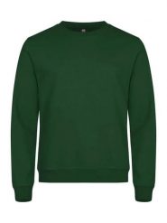 Clique Basic Roundneck uniseks bluza z okrągłym dekoltem, materiał. Zielone bluzy damskie CLIQUE, xs, bez wzorów, z bawełny, bez ramiączek, bez kaptura. Za 158.26 zł.