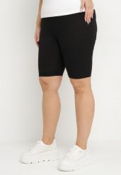 Czarne Szorty Kolarki z Bawełny Faniren. Czarne szorty damskie Born2be, bez wzorów, z bawełny, plus size. Za 29.99 zł.