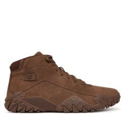 Trzewiki CAT Footwear. Brązowe botki męskie CAT Footwear, bez wzorów, bez obcasa, bez zapięcia. Za 569.99 zł.