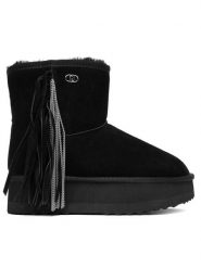 Liu Jo Śniegowce SF5109 PX002 Czarny. Czarne śniegowce damskie Liu Jo, ze skóry, bez zapięcia. Za 429.99 zł.