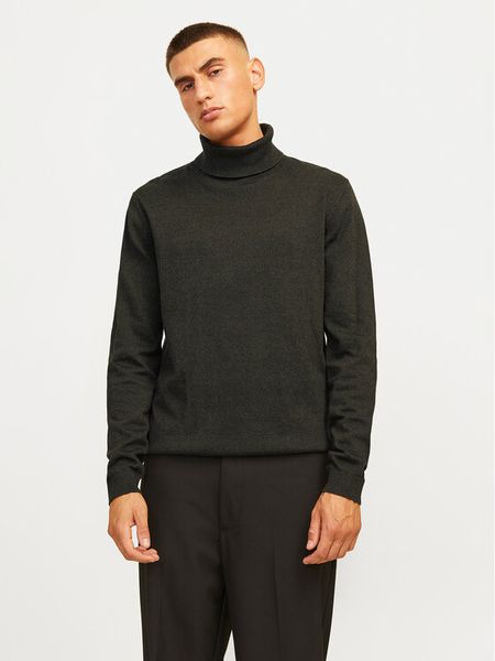 Jack & Jones Golf Basic 12258051 Zielony Regular Fit. Zielone swetry męskie Jack & Jones, m, bez wzorów, z bawełny, bez kołnierzyka, bez ramiączek. Za 87.99 zł.