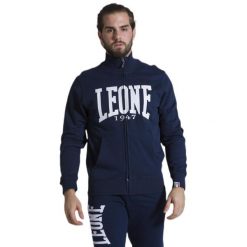 Męska bluza zapinana na zamek i stójka Leone 1947 Apparel. Niebieskie bluzy męskie LEONE 1947 APPAREL, l, bez wzorów, z tkaniny, sportowe, bez ramiączek, bez kaptura. W wyprzedaży za 139.75 zł.