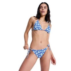 Majtki bikini wiązane z boku dla Kobiety PRINTED ESSENTIALS Niebieski. Niebieskie bikini Roxy, bez wzorów, z elastanu. Za 129.99 zł.