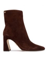 Steve Madden Botki Flares 11005754 Brązowy ciemny. Brązowe botki damskie Steve Madden, bez wzorów, ze skóry, bez obcasa, na słupku, bez zapięcia. Za 769.99 zł.