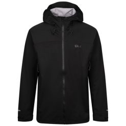 Dlx Johannes - Męska kurtka przeciwdeszczowa Dlx czarna. Czarne kurtki męskie DLX, l, bez wzorów, z materiału, bez kaptura. Za 605.99 zł.