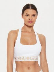 Versace Biustonosz top AUD01039 1A10011 Biały. Białe topy damskie Versace, bez wzorów, z bawełny, bez kołnierzyka, bez ramiączek. Za 249.99 zł.