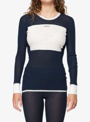 Bluza termoaktywna damska Devold Wool Mesh 190 Shirt. Niebieskie bluzy damskie Devold, l, bez wzorów, z materiału, bez ramiączek, bez kaptura. Za 467.49 zł.
