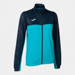 Bluza tenisowa damska Joma Montreal Full Zip. Niebieskie bluzy damskie Joma, xs, bez wzorów, sportowe, bez ramiączek, bez kaptura. Za 149.00 zł.