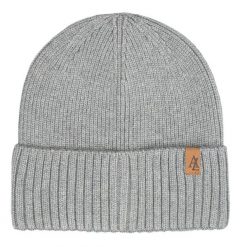 Czapka Jesienno-Zimowa (beanie) – Alties - Popielata. Szare czapki męskie Alties, na zimę, bez wzorów, z dzianiny. Za 59.00 zł.