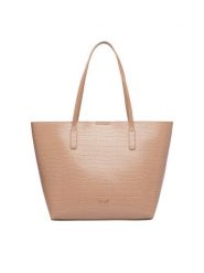 Nine West Torebka CEO-GENTLE GLAM-LDA9920 Beżowy. Brązowe shopperki damskie Nine West, bez wzorów, ze skóry, bez dodatków. Za 279.99 zł.