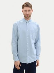 Tom Tailor Koszula 1042640 Niebieski Regular Fit. Niebieskie koszule męskie Tom Tailor, m, bez wzorów, z bawełny, bez kołnierzyka, bez ramiączek. Za 149.99 zł.