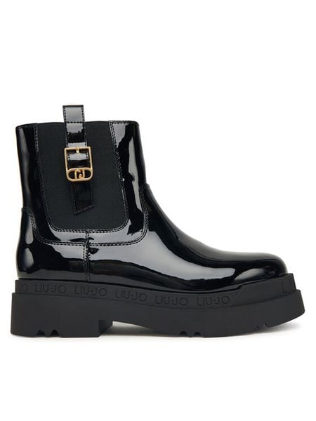 Liu Jo Botki Love 63 SF5067 EX004 Czarny. Czarne botki damskie Liu Jo, bez wzorów, ze skóry, bez obcasa, na płaskiej podeszwie, bez zapięcia. Za 759.99 zł.