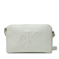 Torebka Calvin Klein Jeans. Szare listonoszki damskie Calvin Klein Jeans, bez wzorów, z jeansu, bez dodatków. Za 179.99 zł.