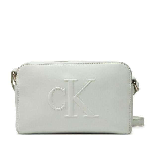 Torebka Calvin Klein Jeans. Szare listonoszki damskie Calvin Klein Jeans, bez wzorów, z jeansu, bez dodatków. Za 179.99 zł.