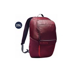 Plecak Classic 25 litrów. Brązowe plecaki męskie KIPSTA, bez wzorów, z materiału, sportowe. Za 39.99 zł.