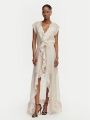 Guess Sukienka koktajlowa W6GK87 W2111 Beżowy jasny Regular Fit. Brązowe sukienki damskie Guess, xl, z aplikacjami, z syntetyku, wizytowe, bez kołnierzyka, bez ramiączek. Za 794.99 zł.