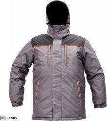 CERVA CREMORNE parka - męska zimowa parka, stały kaptur, przedłużony tył, 100% poliester - szary S. Szare parki męskie CERVA, na zimę, m, bez wzorów, z poliesteru, bez kołnierzyka, bez kaptura. Za 202.63 zł.