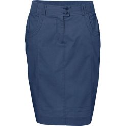 Spódnica ze stretchem z elastycznymi wstawkami w talii bonprix niebieski indygo. Niebieskie spódnice damskie bonprix, bez wzorów. Za 49.99 zł.