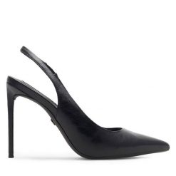 Sandały Nine West. Czarne sandały damskie Nine West, bez wzorów, bez obcasa, na szpilce, bez zapięcia. Za 139.99 zł.