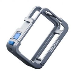 Obudowa metalowa TELESIN DJI Osmo Action 3-5 (niebieska). Niebieskie zegarki sportowe TELESIN, bez wzorów, metalowe. Za 79.00 zł.