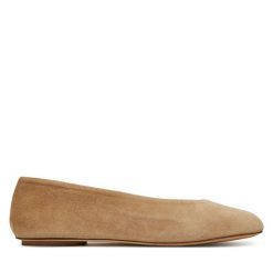 Baleriny Weekend Max Mara. Brązowe balerinki damskie Weekend Max Mara, bez wzorów, bez obcasa, bez zapięcia. Za 1,449.00 zł.