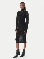 Just Cavalli Sukienka koktajlowa 81PAO909 JS569 Czarny Slim Fit. Czarne sukienki damskie Just Cavalli, bez wzorów, z syntetyku, wizytowe, bez kołnierzyka, bez ramiączek. Za 1,095.99 zł.