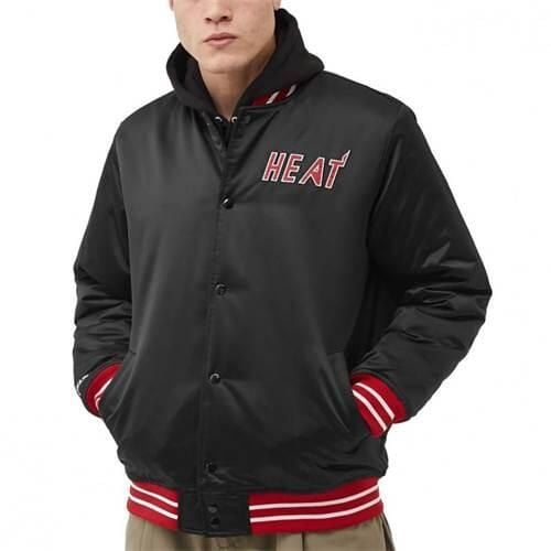 Kurtka uniwersalna męska Mitchell & Ness OJBF3413MHEYYPPPBLCK. Czarne kurtki męskie Mitchell & Ness, m, bez wzorów, sportowe, bez kaptura. Za 559.00 zł.