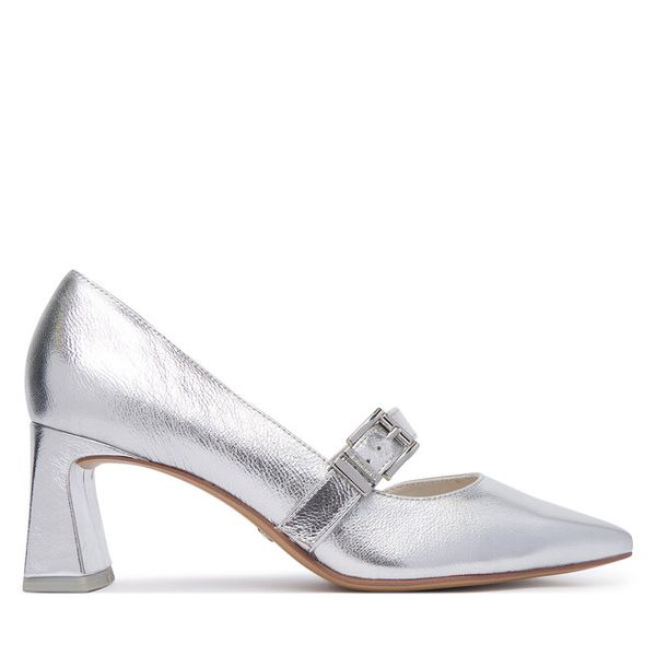 Czółenka Tamaris. Szare czółenka damskie Tamaris, bez wzorów, bez obcasa, bez zapięcia. Za 255.99 zł.