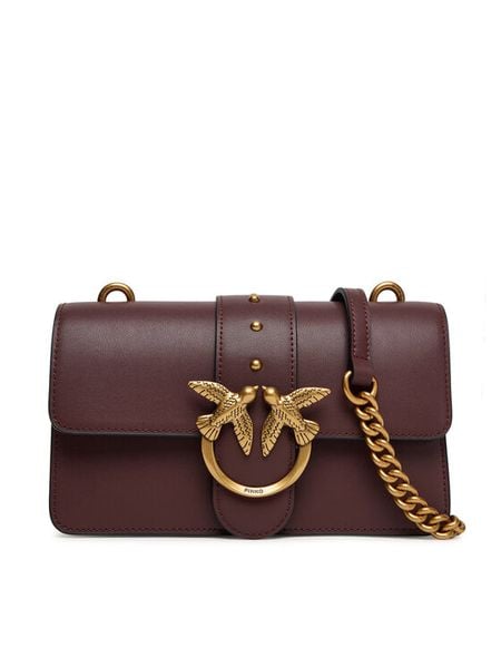 PINKO Torebka Love One Mini ST.CL Al 25-26 PLTT 105856 A0F1 Bordowy. Czerwone listonoszki damskie Pinko, bez wzorów, ze skóry, bez dodatków. Za 1,199.00 zł.
