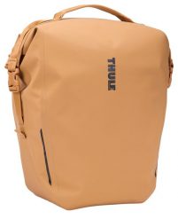 Torba rowerowa Shield Pannier Inlock, kolor pomarańczowy z efektem spłukania. Brązowe torby podróżne damskie Thule, bez wzorów. Za 571.85 zł.