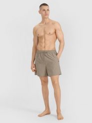 4F Spodenki plażowe boardshorty męskie - khaki XL. Brązowe szorty męskie 4F, bez wzorów, z syntetyku, wakacyjne. W wyprzedaży za 59.99 zł.