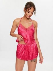 Hunkemöller Koszulka piżamowa Cami 203225 Różowy Comfortable Fit. Czerwone koszule nocne damskie Hunkemöller, bez wzorów, z wiskozy, bez ramiączek. Za 79.99 zł.