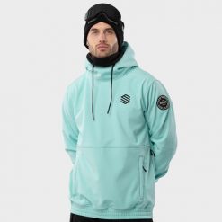 Kurtka snowboardowa męska W1 Iceberg. Niebieskie kurtki męskie SIROKO, l, bez wzorów, z softshellu, bez kaptura, narciarskie. W wyprzedaży za 382.00 zł.