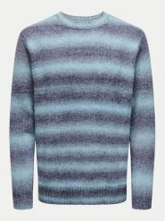 Only & Sons Sweter 22027155 Niebieski Regular Fit. Niebieskie swetry męskie Only & Sons, m, bez wzorów, z syntetyku, bez kołnierzyka, bez ramiączek. Za 119.99 zł.