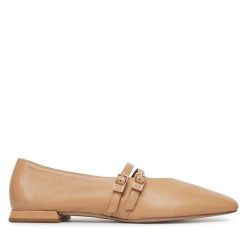 Półbuty HÖGL. Brązowe półbuty damskie HÖGL, bez wzorów, bez obcasa, na płaskiej podeszwie, bez zapięcia. Za 749.99 zł.